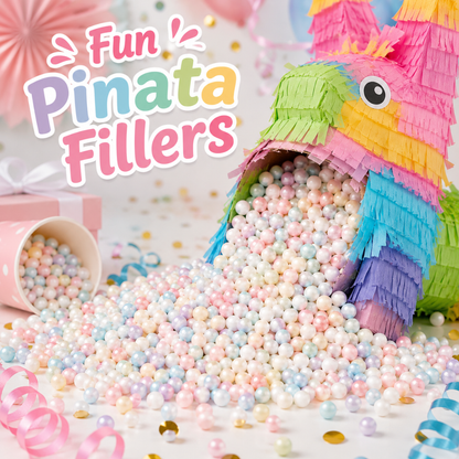 Rainbow Color Pastel Foam Balls for Pinata Fillers, Slime Making, Art n Craft Project and Gift Packing - 50 Grams - 1 Pack