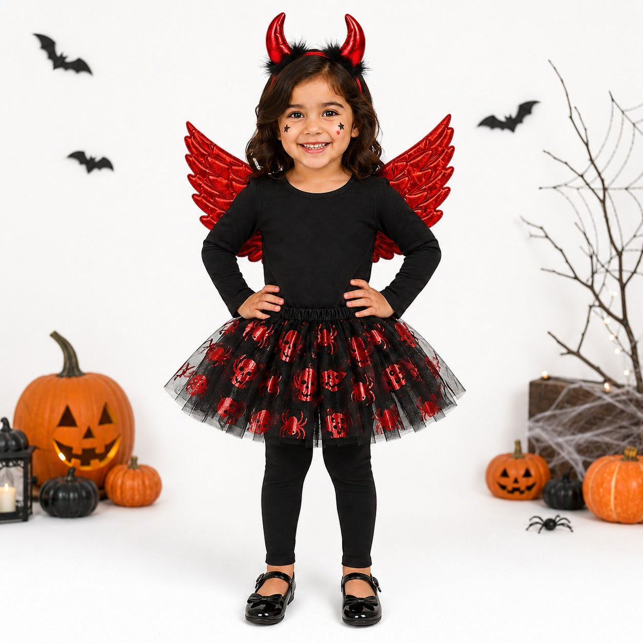 Devil Angel Tutu Dress 3PC Set