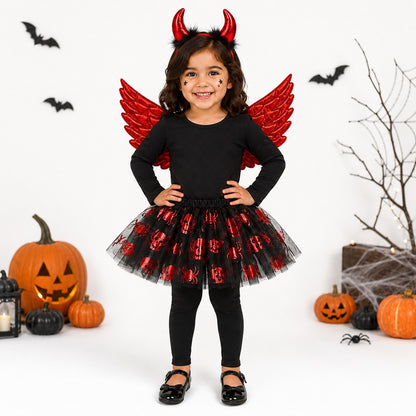 Devil Angel Tutu Dress 3PC Set