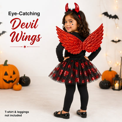 Devil Angel Tutu Dress 3PC Set