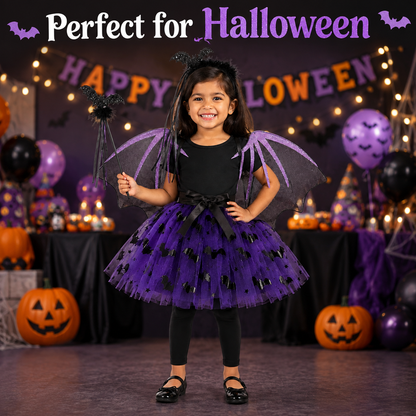 Bat Girl Tutu Dress 4PC Set - Size SS - Age 1 to 3