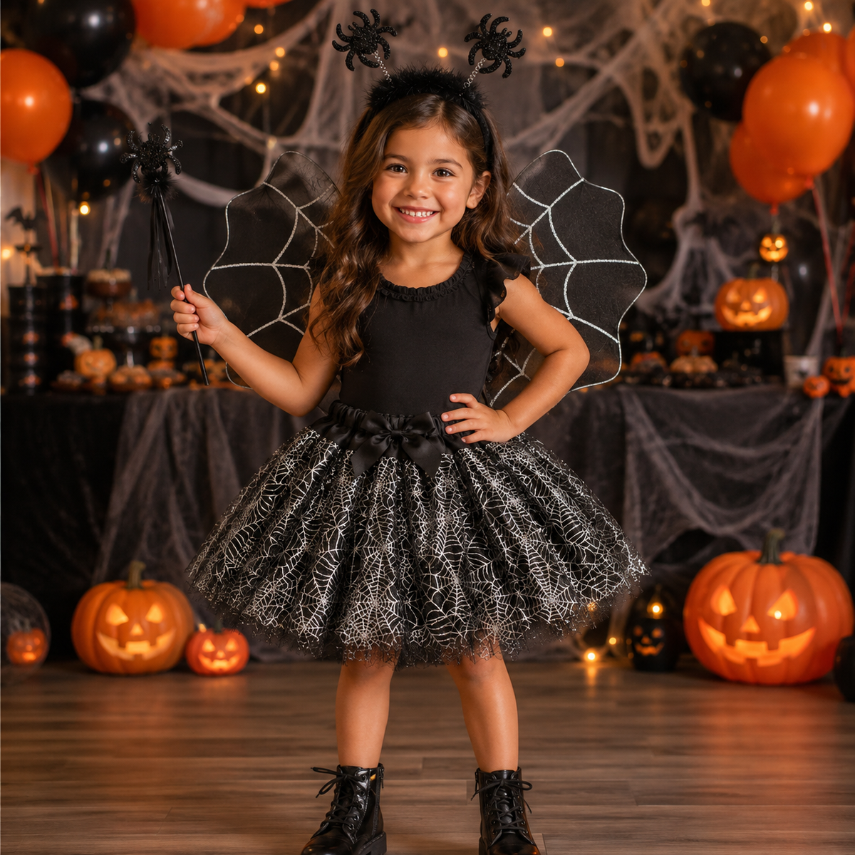 Black Spider Tutu 4PC Set