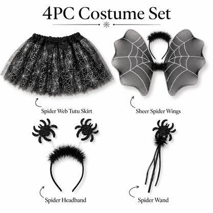 Black Spider Tutu 4PC Set