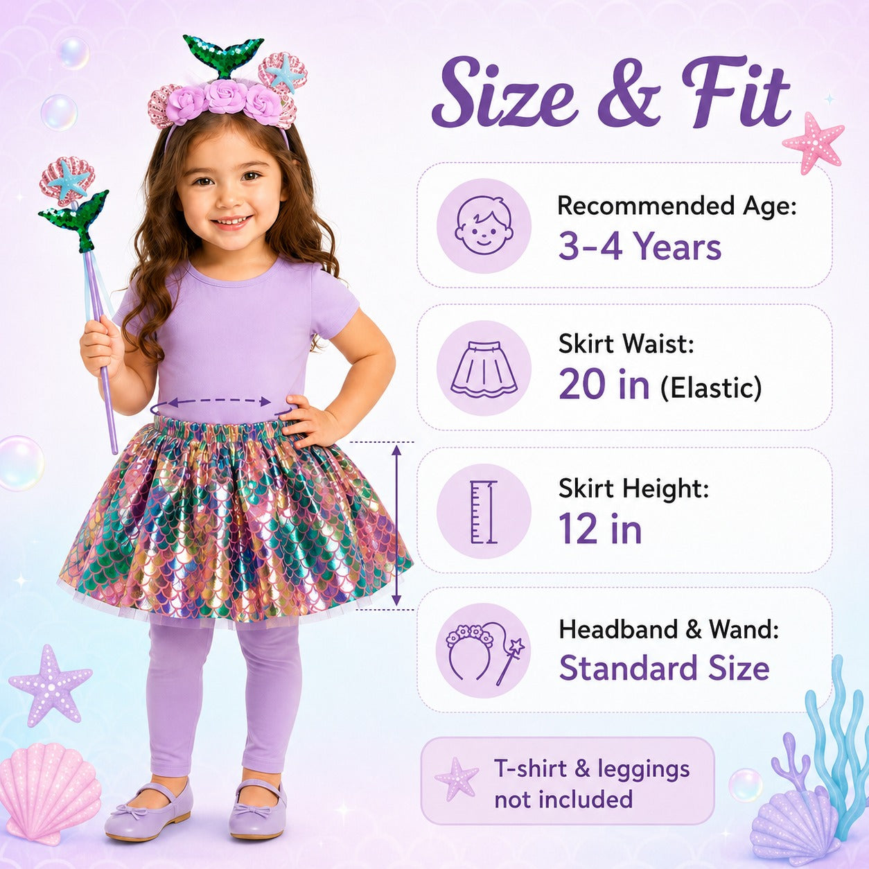 Mermaid Purple Tutu 3PC Set