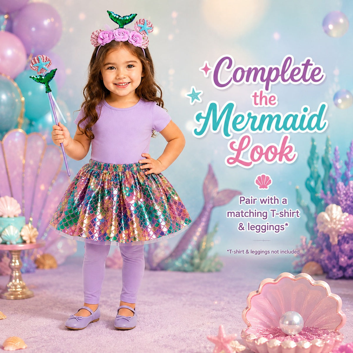 Mermaid Purple Tutu 3PC Set