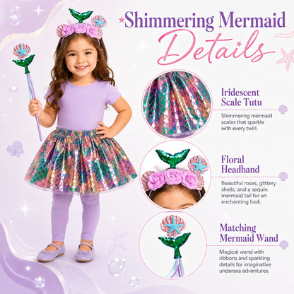 Mermaid Purple Tutu 3PC Set