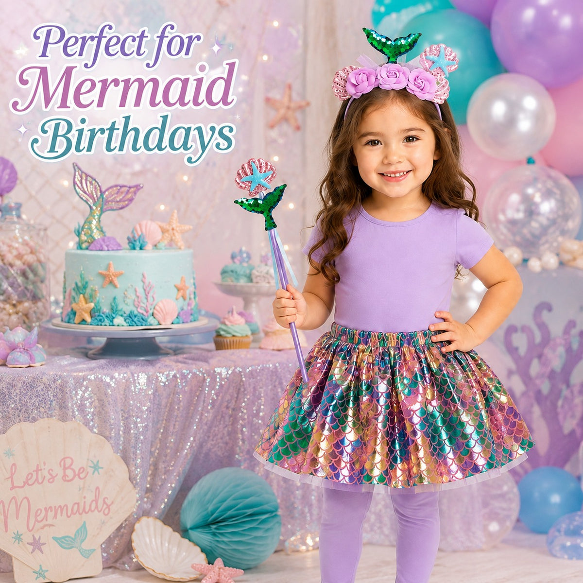 Mermaid Purple Tutu 3PC Set