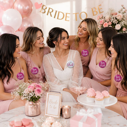 Team Bride & Bride To Be Buttons - 6PC