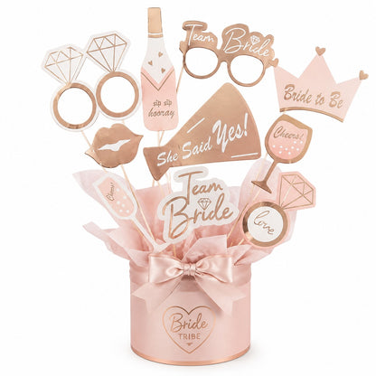 Team Bride Photo Props  Rose Gold - 10PC