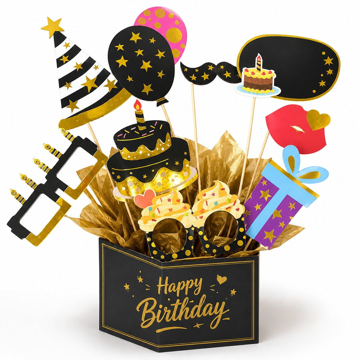 Adult Birttday Photo Props - 10PC