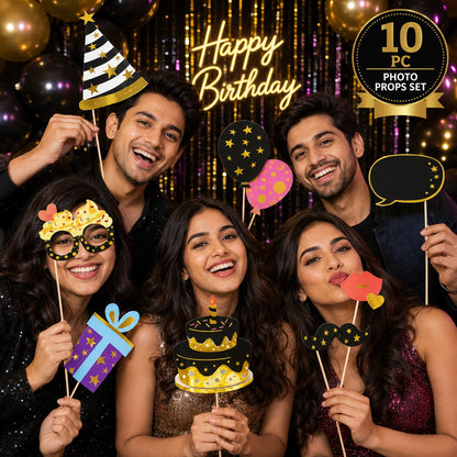 Adult Birttday Photo Props - 10PC