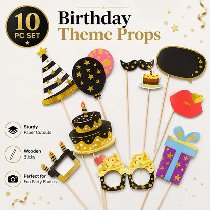 Adult Birttday Photo Props - 10PC