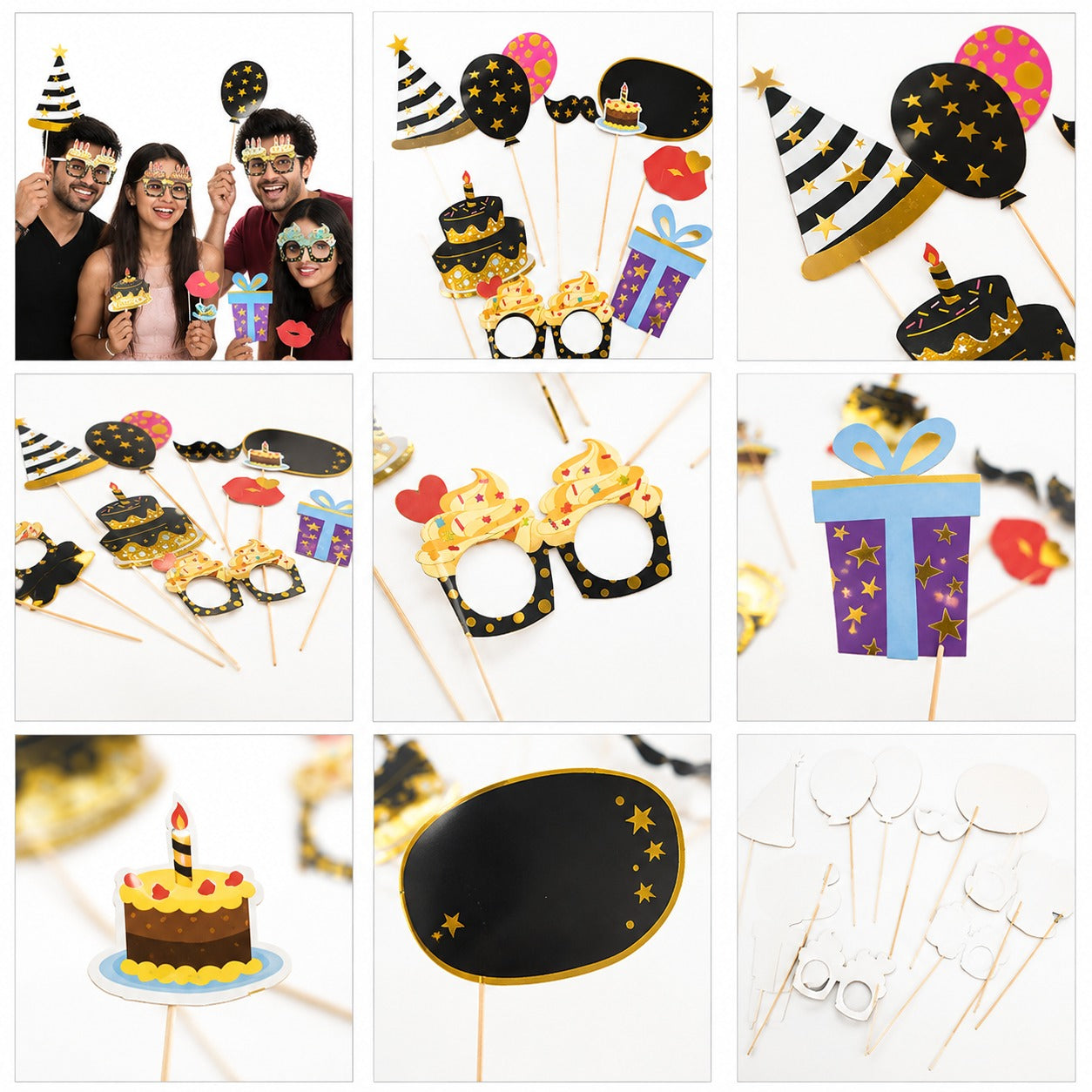 Adult Birttday Photo Props - 10PC