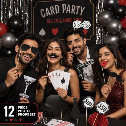 Card Party Photo Props - 12PC