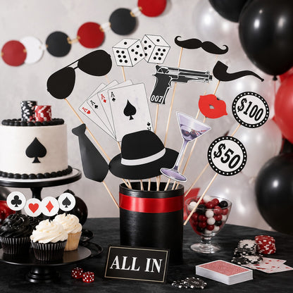 Card Party Photo Props - 12PC