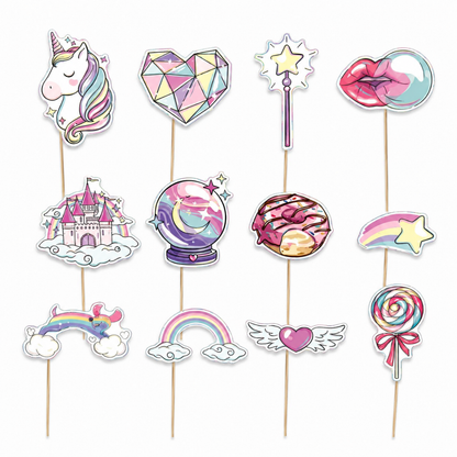 Unicorn Theme Photo Props - 10PC