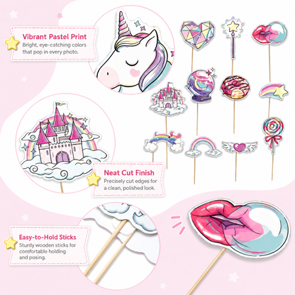 Unicorn Theme Photo Props - 10PC