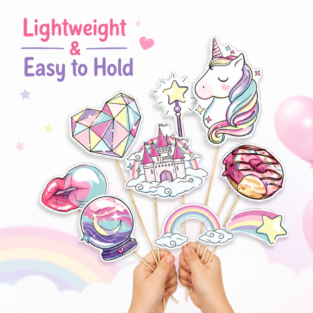Unicorn Theme Photo Props - 10PC