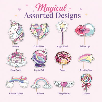 Unicorn Theme Photo Props - 10PC
