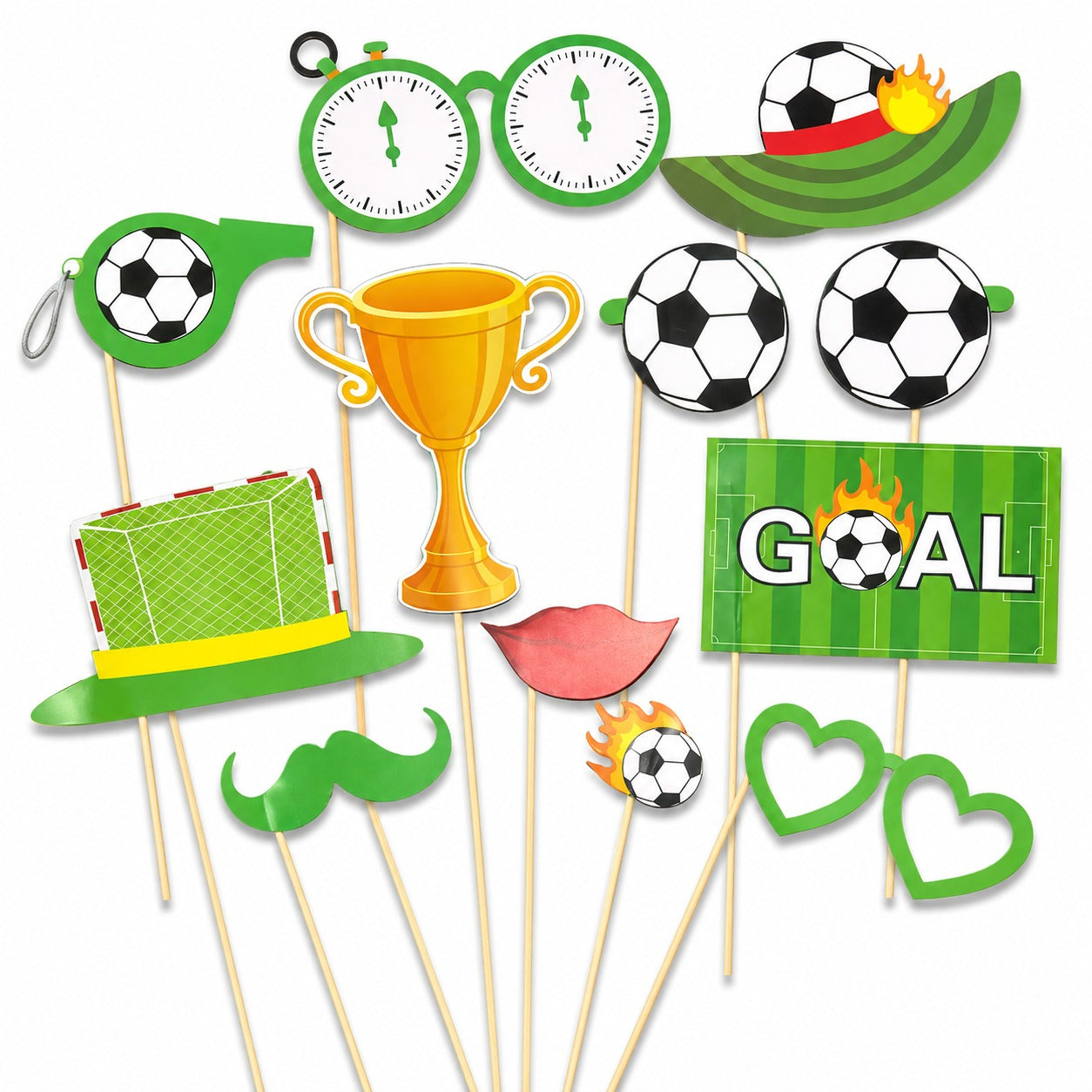 Soccer Theme Photo Props - 10PC
