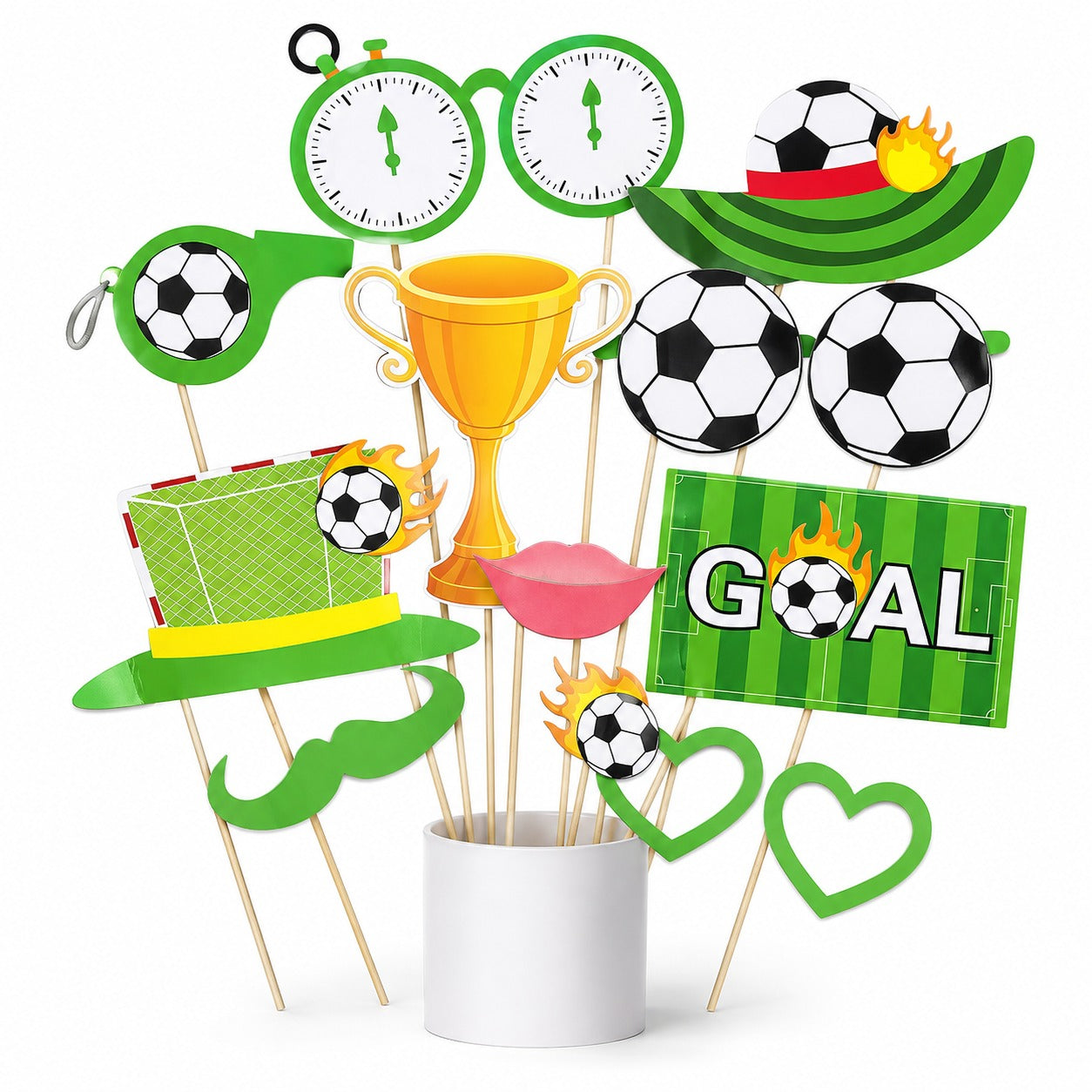 Soccer Theme Photo Props - 10PC