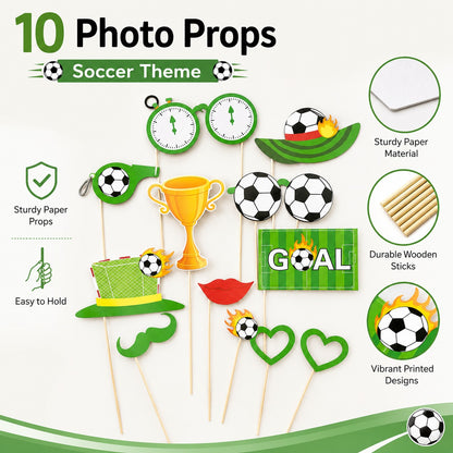 Soccer Theme Photo Props - 10PC