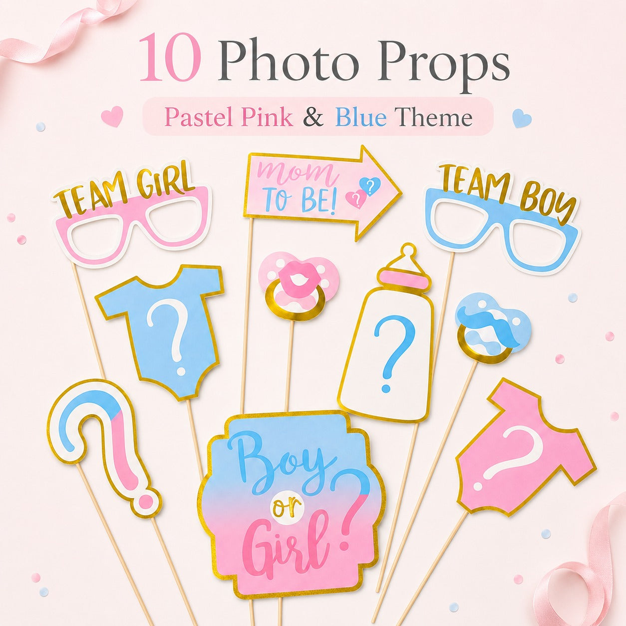 Baby Shower Photo Props - 10PC