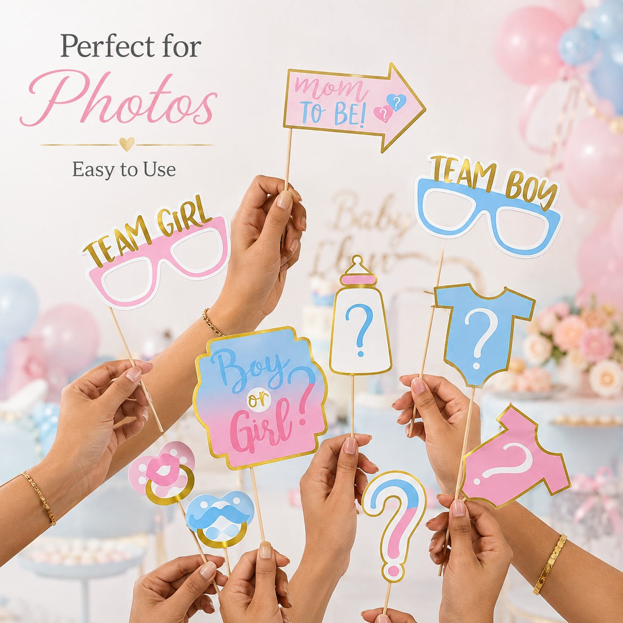 Baby Shower Photo Props - 10PC