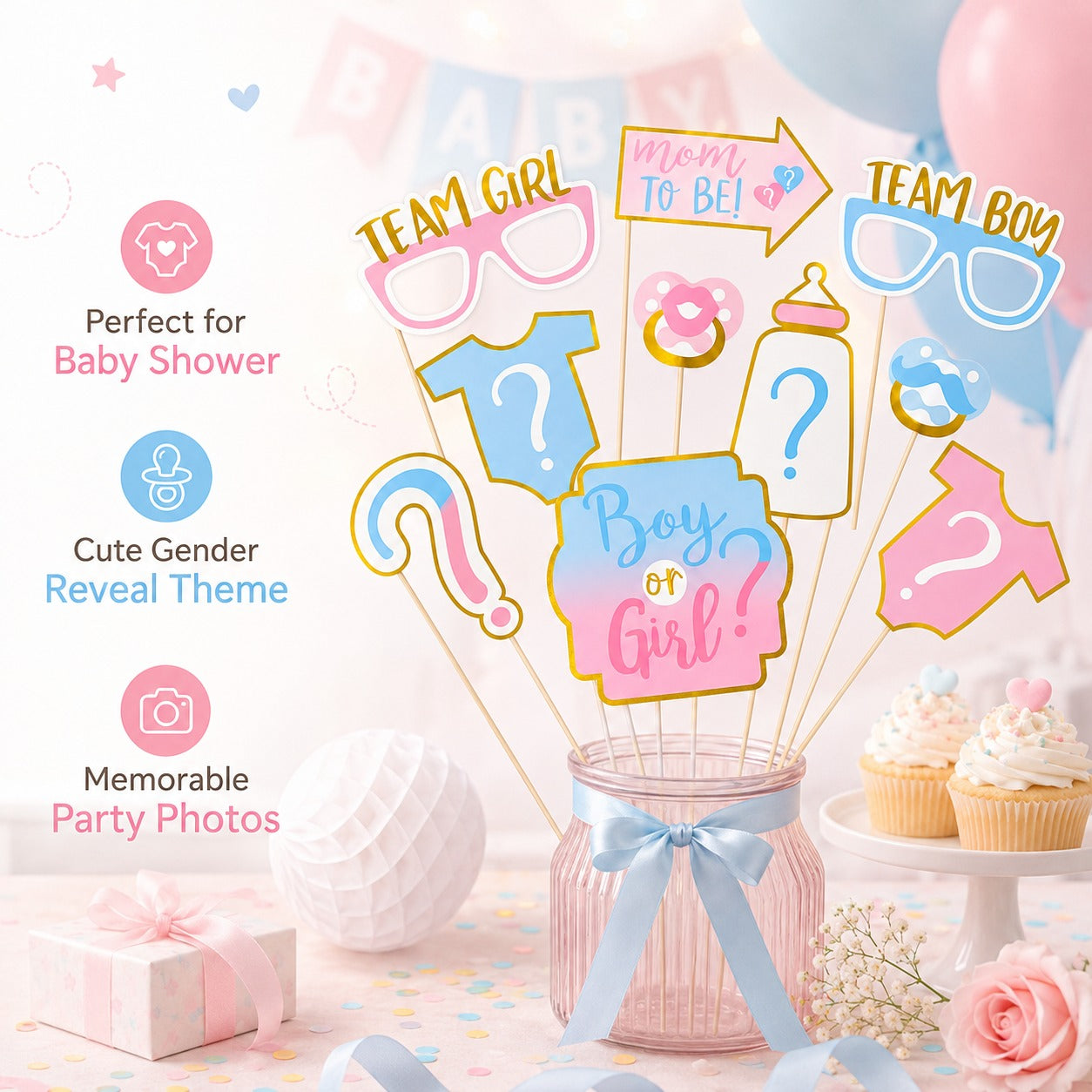 Baby Shower Photo Props - 10PC