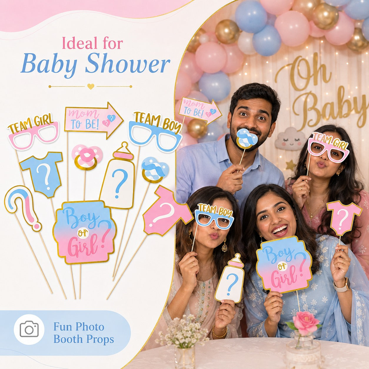 Baby Shower Photo Props - 10PC