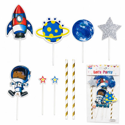 Space Theme Cake Topper - 7PC