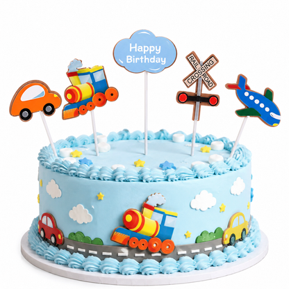 Transport Theme Cake Topper - 5PC