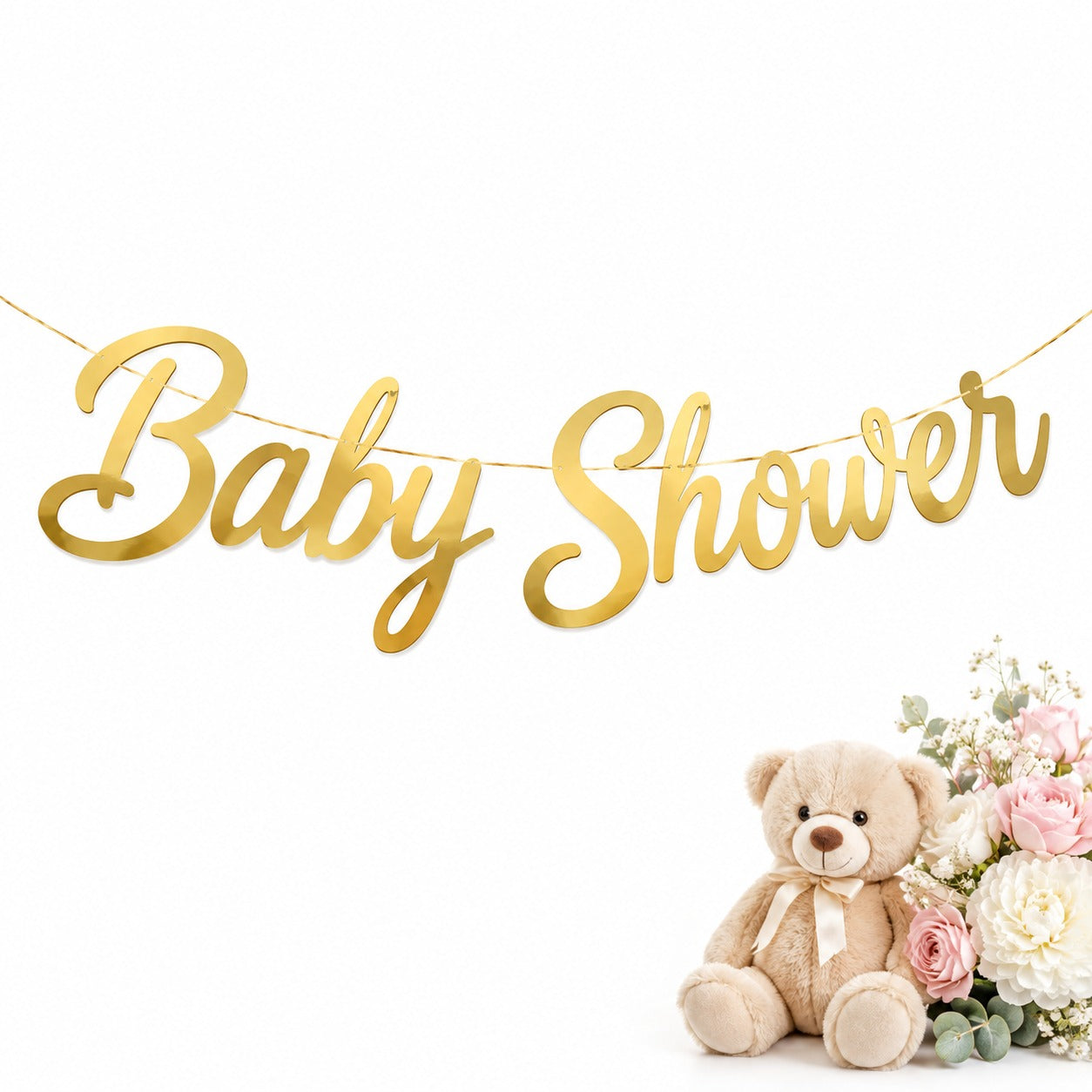 Baby Shower Golden Banner