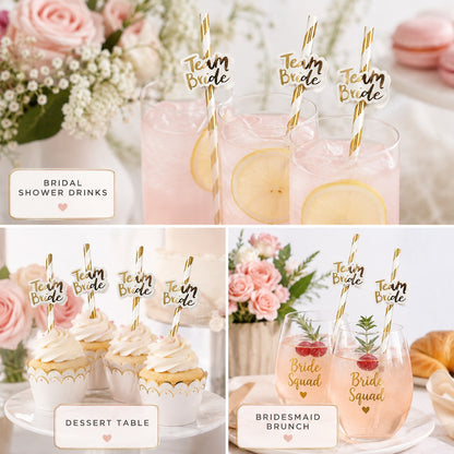 Team Bride Straws - 10PC