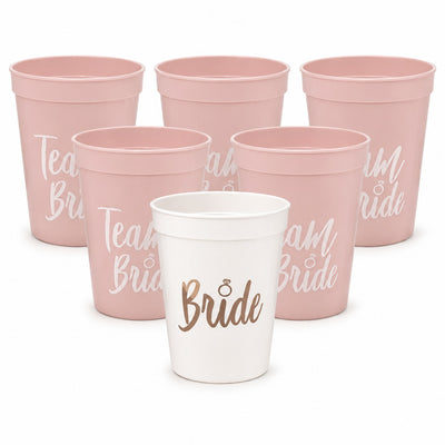 Team Bride Cups and Birde White Cups - 6PC