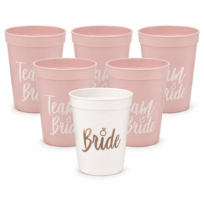 Team Bride Cups and Birde White Cups - 6PC