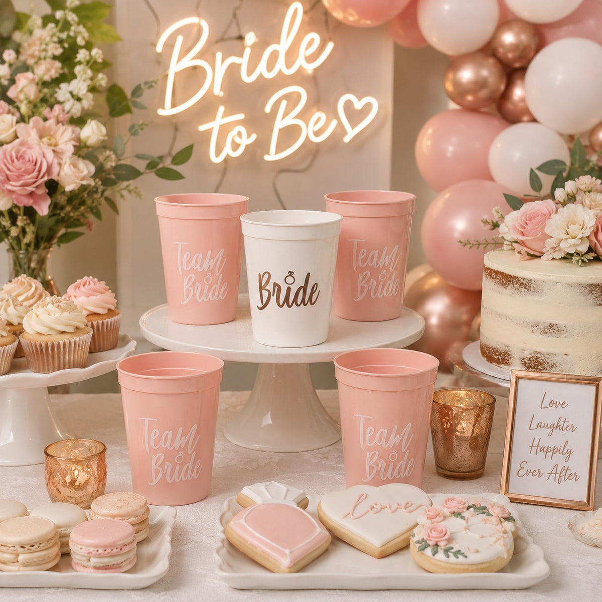 Team Bride Cups and Birde White Cups - 6PC