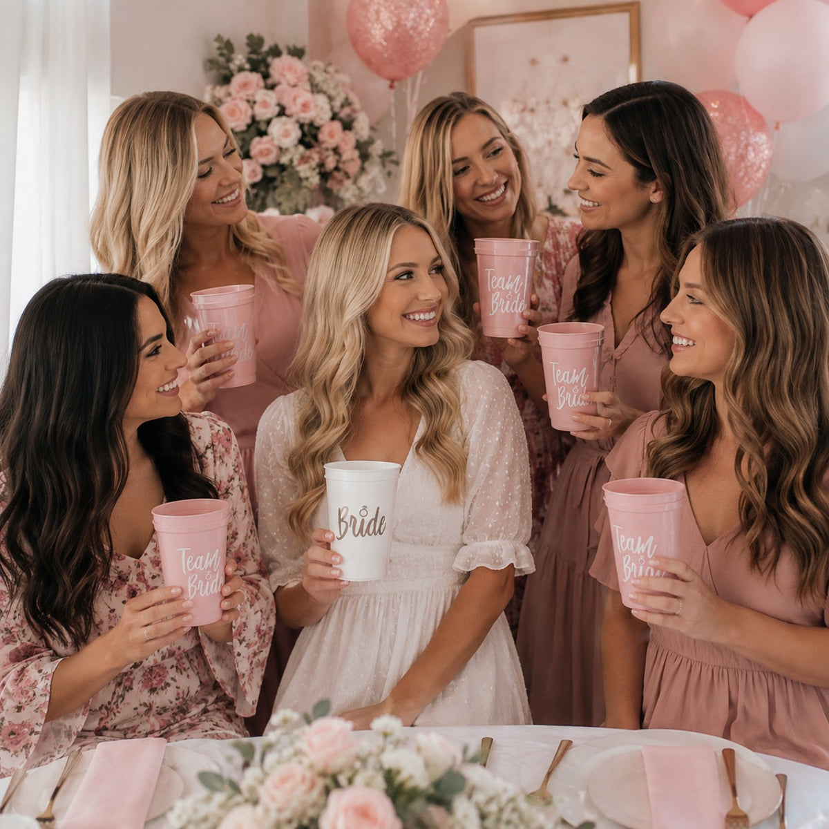 Team Bride Cups and Birde White Cups - 6PC