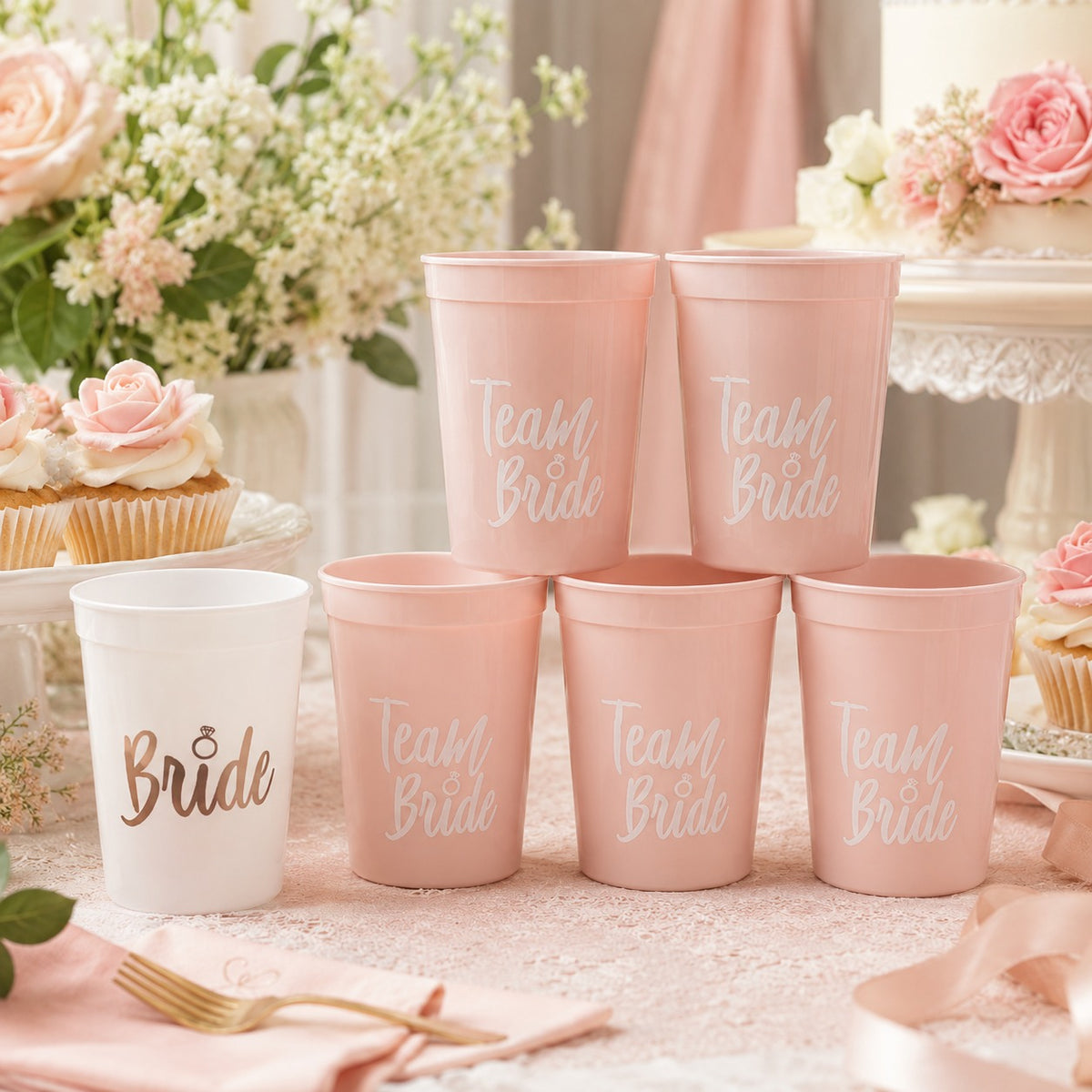 Team Bride Cups and Birde White Cups - 6PC
