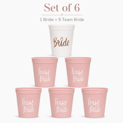 Team Bride Cups and Birde White Cups - 6PC