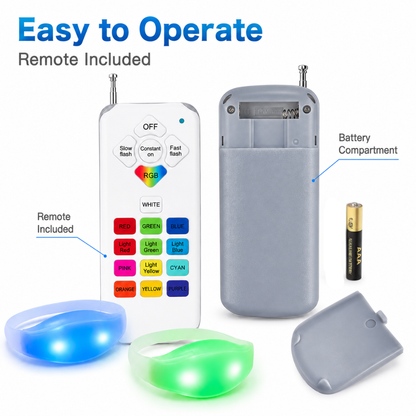 LED Wrist Band Remote Controlled Set - 50PC Kit