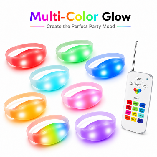 LED Wrist Band Remote Controlled Set - 50PC Kit