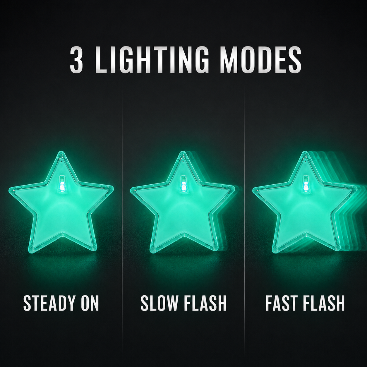 Customized LED Star Shaped Badges Blue/Green