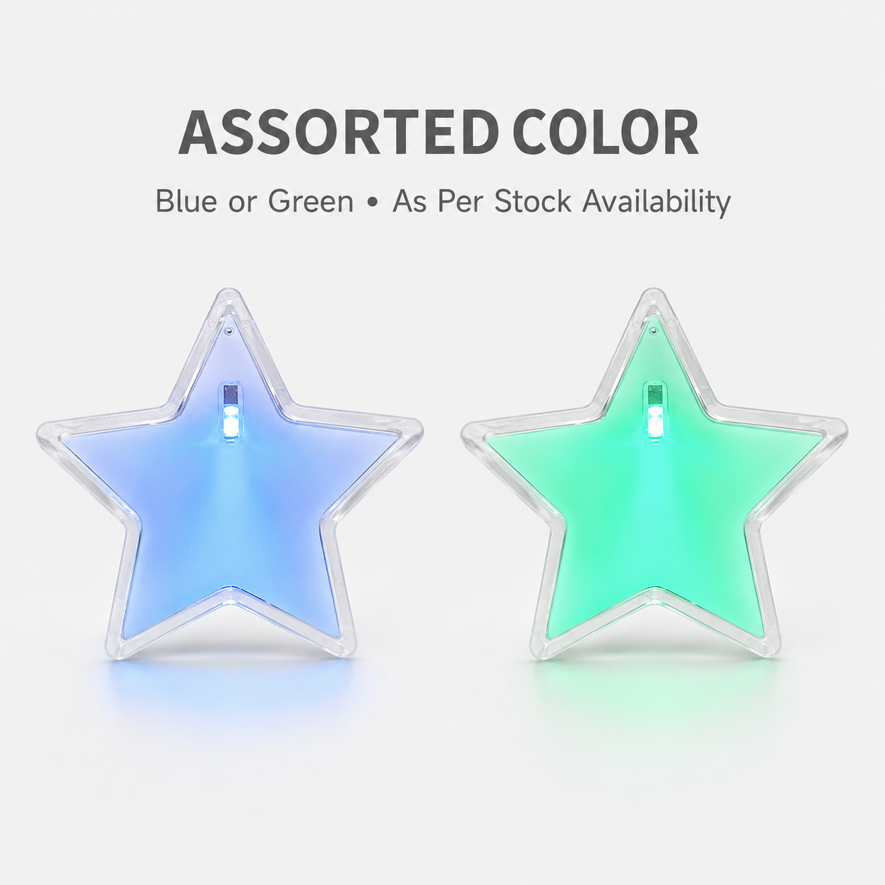 Customized LED Star Shaped Badges Blue/Green