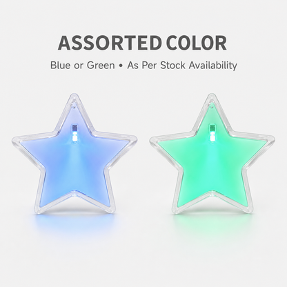 Customized LED Star Shaped Badges Blue/Green