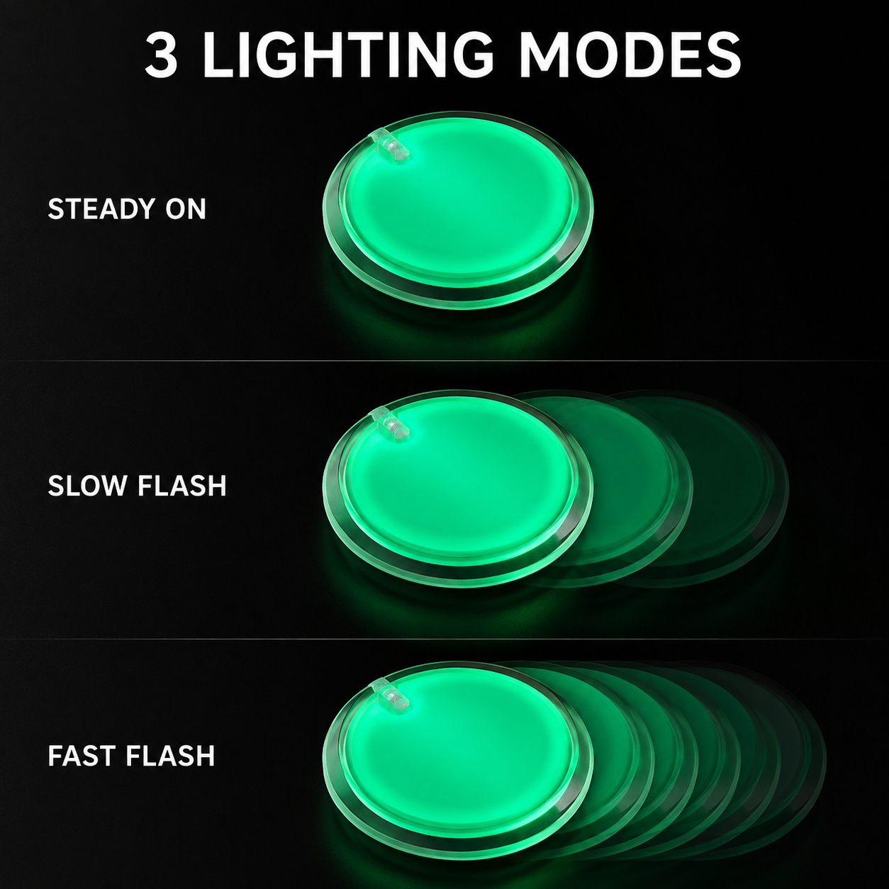 Customized LED Round Shaped Badges Blue/Green