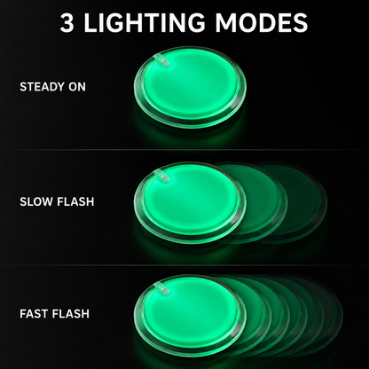 Customized LED Round Shaped Badges Blue/Green