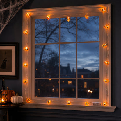 Pumpkin Shaped LED String Lights - 6FT