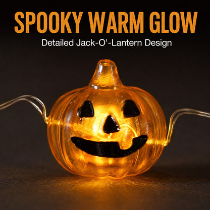 Pumpkin Shaped LED String Lights - 6FT