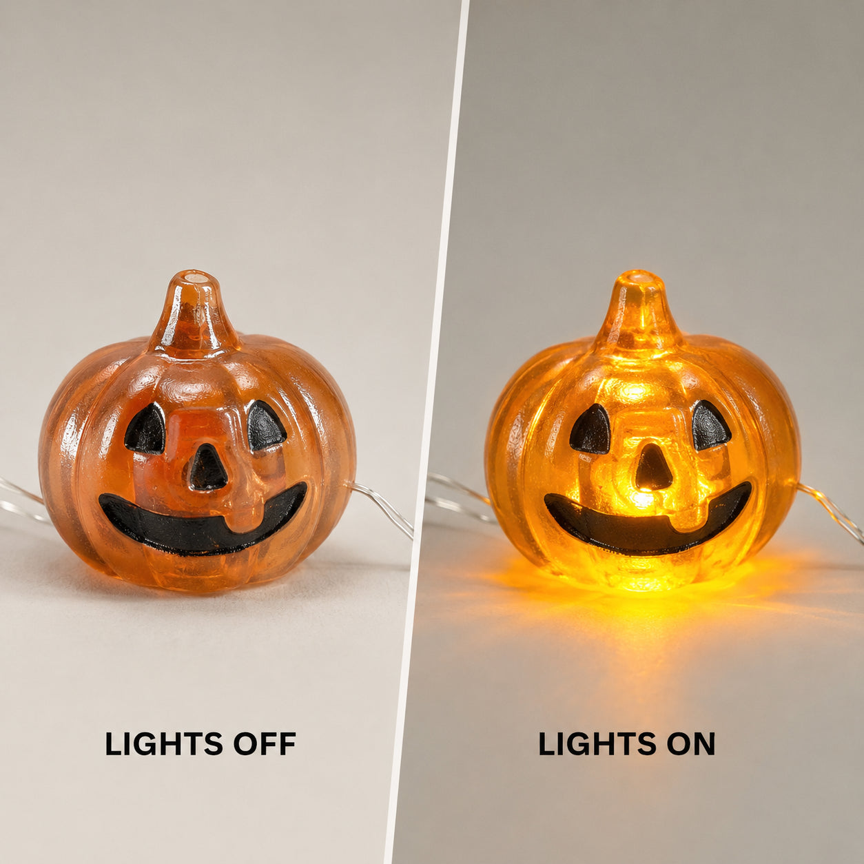 Pumpkin Shaped LED String Lights - 6FT